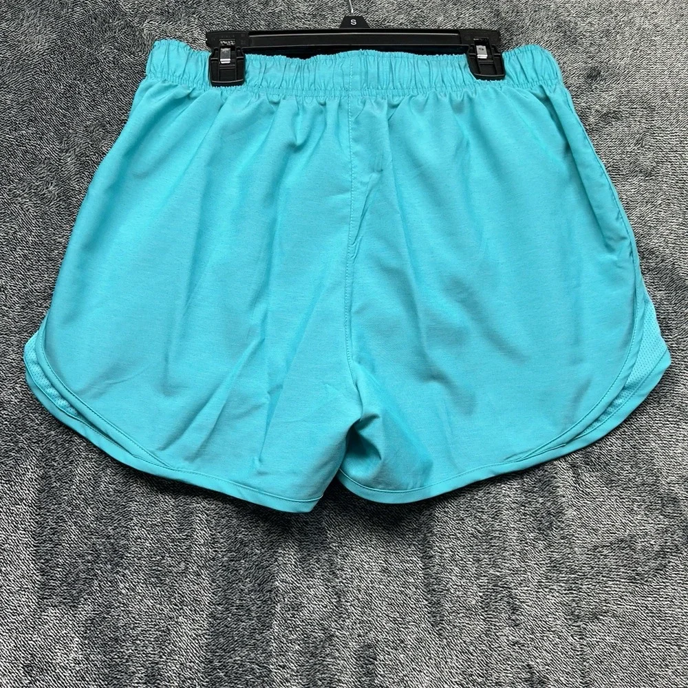 Nike Womens Size M Blue Dri Fit Tempo Mid Rise Brief Athletic Shorts